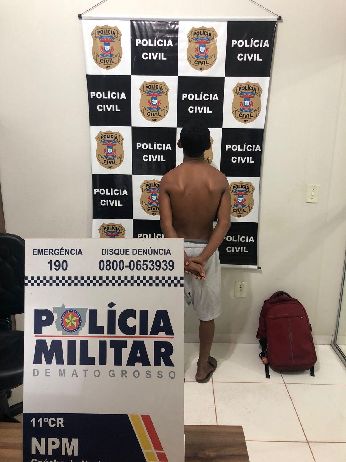 Polícia detém adolescente suspeito de série de furtos em Gaúcha do Norte